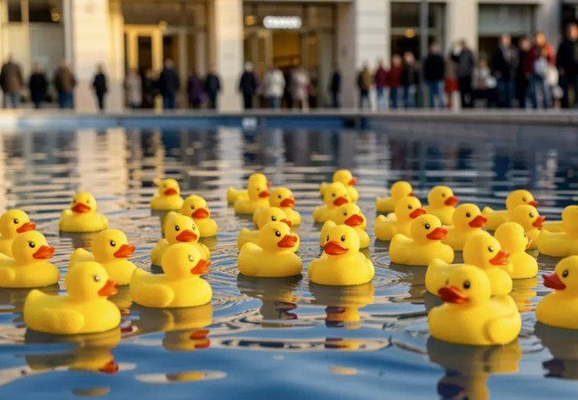 500 утят на старт: в Барселоне устроят необычную гонку ради благотворительности