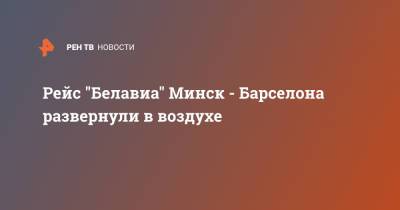 Рейс "Белавиа" Минск - Барселона развернули в воздухе - ren.tv - Белоруссия - Минск