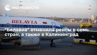 "Белавиа" отменила рейсы в семь стран, а также в Калининград - ria.ru - Италия - Испания - Бельгия - Голландия - Германия - Белоруссия - Австрия - Польша - Калининград