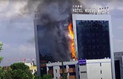 В Мадриде 200 человек эвакуировали из горящего отеля - noticia.ru - Россия - Мадрид - Madrid