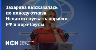 Мария Захарова - Захарова высказалась по поводу отказа Испании пускать корабли РФ в порт Сеуты - nsn.fm - Россия - Испания - Сеуты
