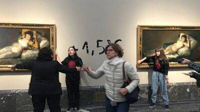Франсиско Гойя - Ван Гог - Клод Моне - Экоактивистки приклеили себя в картинам Гойя в знак протеста - ru.euronews.com - Лондон - Мадрид - Берлин - Гаага