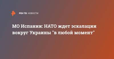 Маргарита Роблес - МО Испании: НАТО ждет эскалации вокруг Украины "в любой момент" - ren.tv - Украина - Россия - Испания - Сша