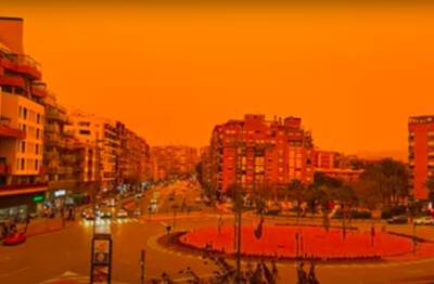 Небо в Испании стало оранжевым от песка - noticia.ru - Испания