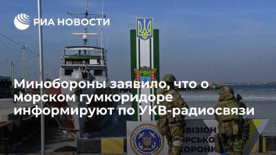 Минобороны: информация о морском гумкоридоре передается по международным каналам - ria.ru - Россия - Испания - Москва - Киев - Кадис
