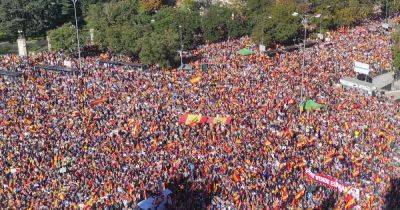 Педро Санчес - Альберто Нуньес Фейхоо - В Испании собрался рекордный антиправительственный протест против амнистии каталонских сепаратистов - dsnews.ua - Украина - Испания - Сантьяго