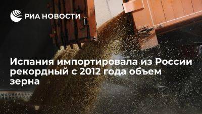 Испания в октябре импортировала из России рекордный за 11 лет объем зерна - ria.ru - Россия - Италия - Испания - Греция - Москва - Евросоюз - Латвия