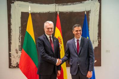 Педро Санчес - Гитанас Науседа - Науседа на встрече с премьером Испании подчеркнул необходимость укреплять восточный фланг - obzor.lt - Украина - Россия - Испания - Евросоюз - Литва - Вильнюс