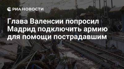 Карлос Масон - Глава Валенсии Масон попросил Мадрид подключить армию для помощи пострадавшим - ria.ru - Россия - Испания - Мадрид